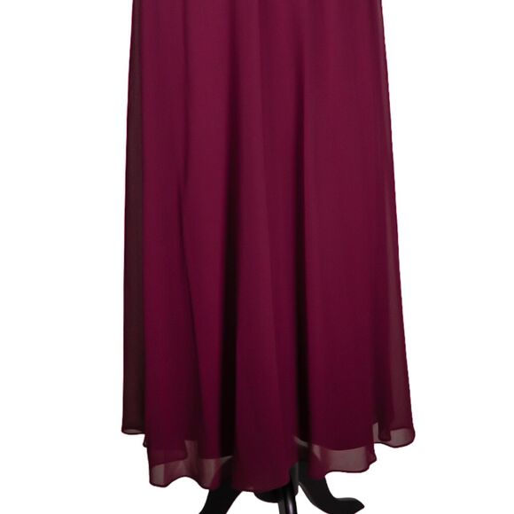 BHLDN Anthropologie Womens Maxi Dress Burgundy Bridesmaid Formal Evening Gown XS - Picture 5 of 8